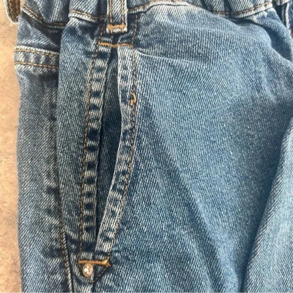 Zara Paper Bag Medium Wash Jeans - Picture 9 of 14